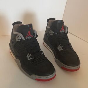 Jordan Black and Gray Sneakers with Red Accents